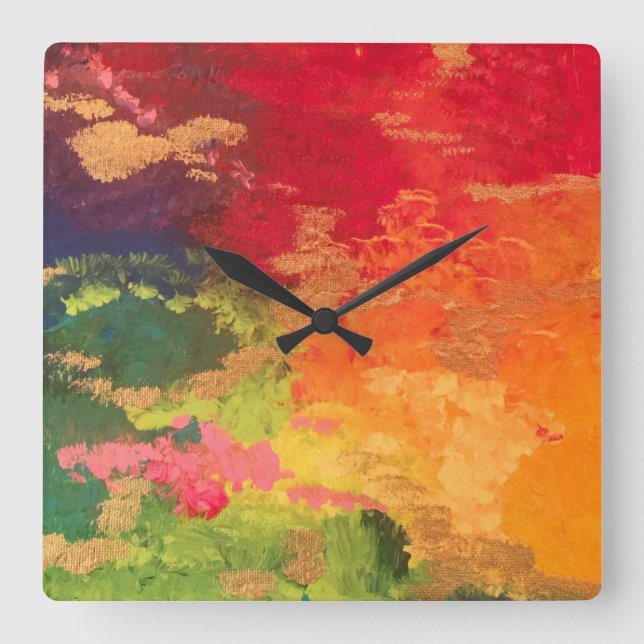 Rainbow colours clock (Front)