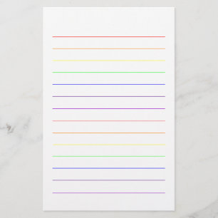 Rainbow Colours Colourful Pretty Cute Plain Colour Stationery