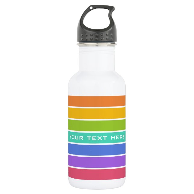Rainbow Colours custom 532 Ml Water Bottle (Front)