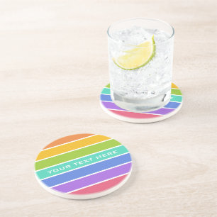 Rainbow Colours custom coaster