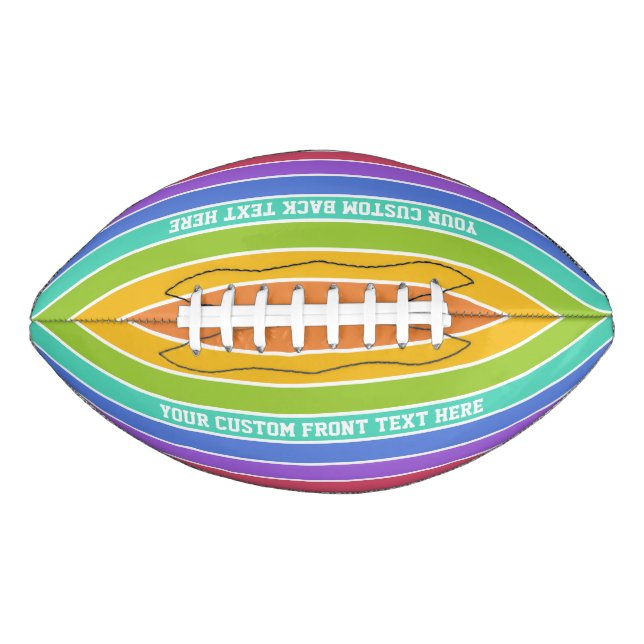 Rainbow Colours custom football American Football (Front)