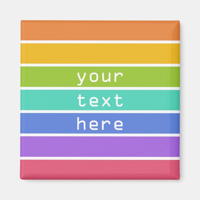 Rainbow Colours custom magnets (Front)
