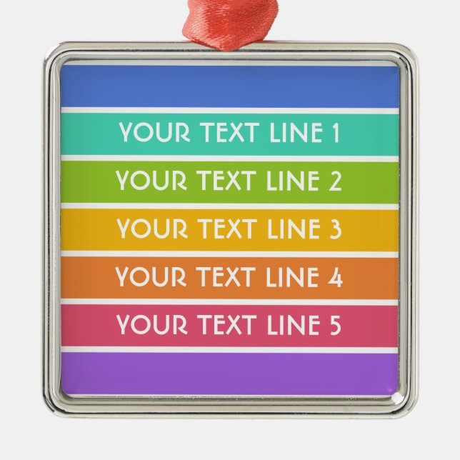 Rainbow Colours custom ornament (Front)