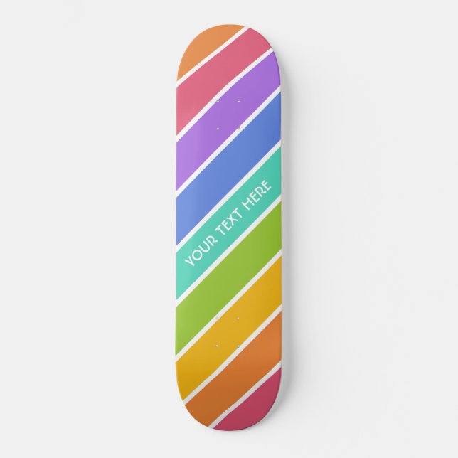 Rainbow Colours custom skateboards (Front)