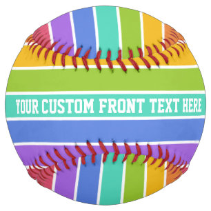 Rainbow Colours custom softball