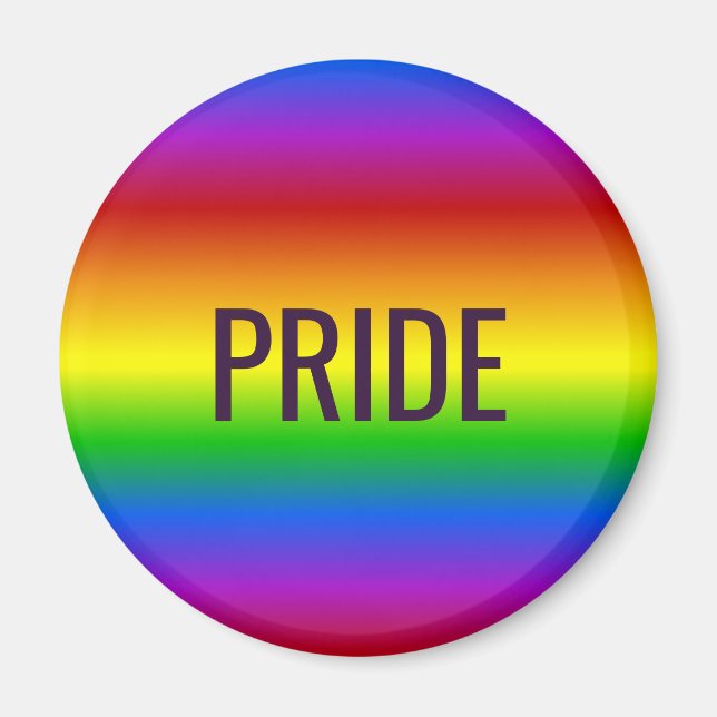 Rainbow Colours custom text magnet (Front)