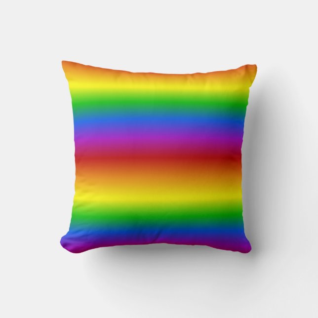 Rainbow Colours custom throw pillow (Front)