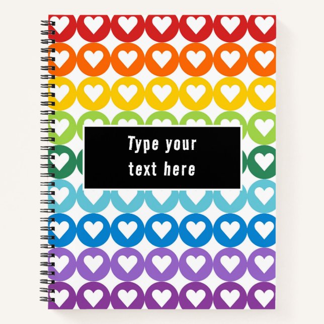 Rainbow Colours  | Cute Back to School Notebook (Front)