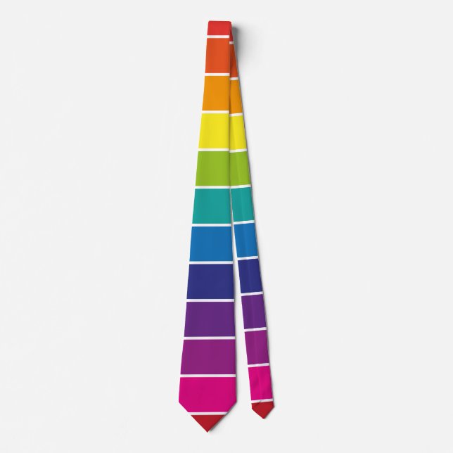 Rainbow Colours Design  Tie (Front)