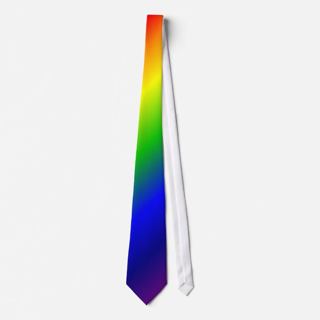 Rainbow Colours Diagonal Purple Up Tie (Front)