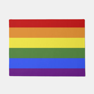 Rainbow colours door mat