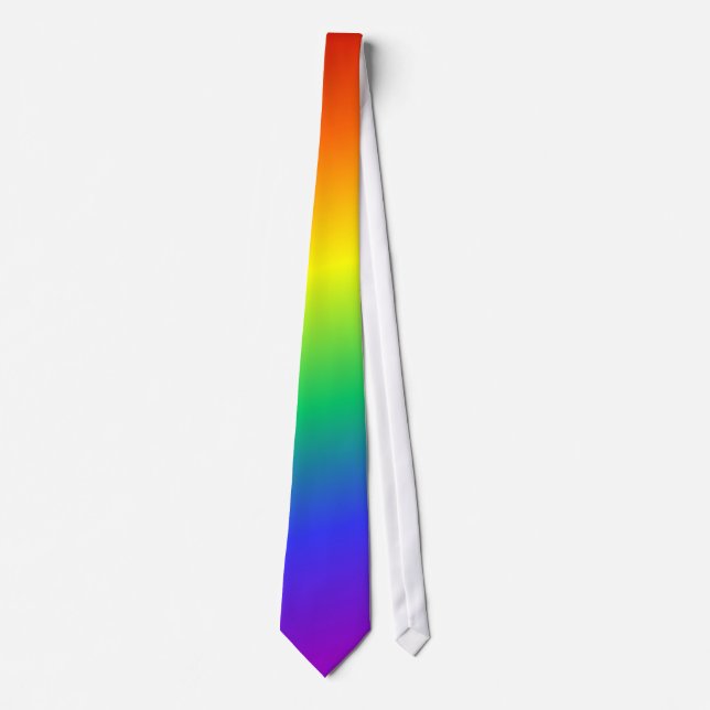 Rainbow colours fading necktie (Front)