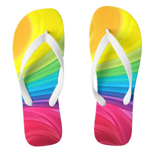 Rainbow Colours Flip Flops