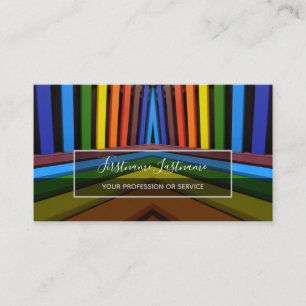 Rainbow colours for painter and decorator business card