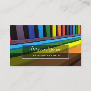 Rainbow colours for painter and decorator business card