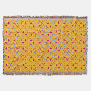 Rainbow Colours French Bulldog Throw Blanket