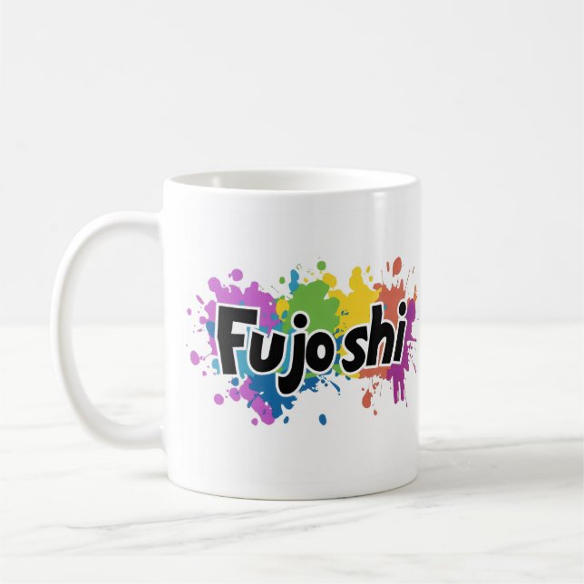 Rainbow Colours Fujoshi Slogan Coffee Mug (Left)