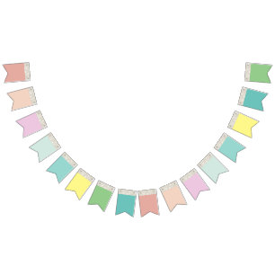 Rainbow Colours Glitter Birthday Bunting