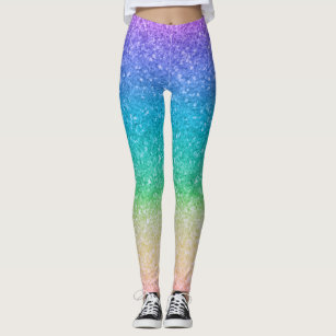 Women's Rainbow Glitter Leggings & Tights