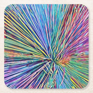 Rainbow Colours Happy Paper Coaster