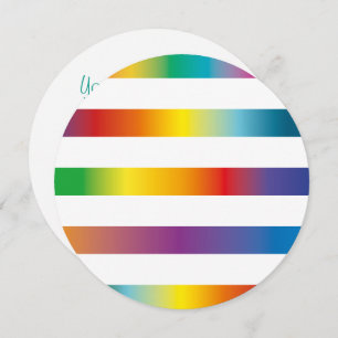 Rainbow Colours Invitation
