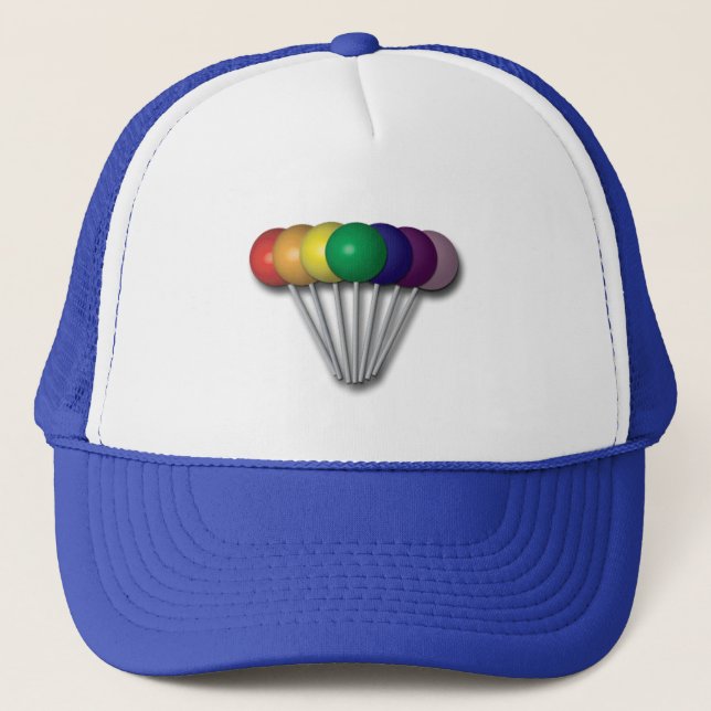 Rainbow Colours Lollipop Hat (Front)