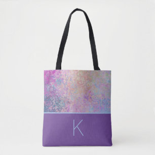 Rainbow Colours Monogrammed Tote Bag