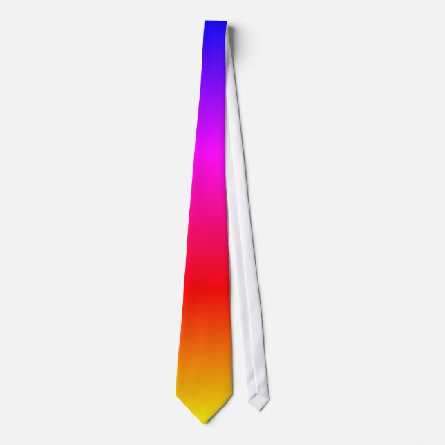 Rainbow Colours Neck Tie - Neon (Front)