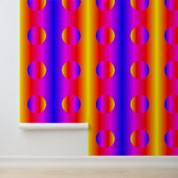 Rainbow Colours Neon Stripe and Circles Pattern Ar