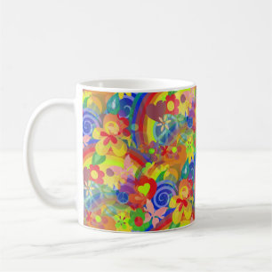 Rainbow Colours OF flower power Coffee Mug