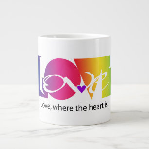 Rainbow Colours of Love Large Coffee Mug