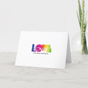 Rainbow Colours of Love Thank You Card