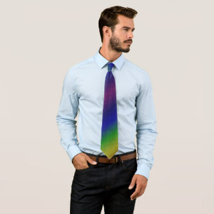 Rainbow Colours Pattern Textured Look Tie
