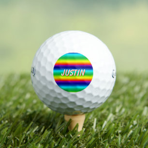 Rainbow Colours Personalised PRIDE Golf Balls