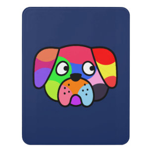 Rainbow Colours Pet Funny Colourful Dog Puppy Door Sign