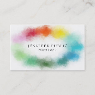 Rainbow Colours Pink Red Yellow Blue Green Purple Business Card