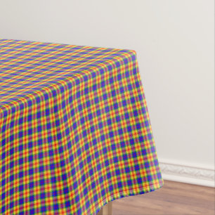 Rainbow Colours Plaid Tartan Pattern Tablecloth