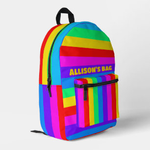 Rainbow Colours Printed Backpack