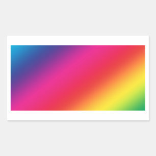 Rainbow Colours Rectangle Sticker