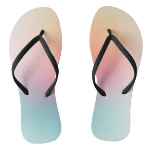 Rainbow Colours Red Orange Yellow Blue Purple Gree Flip Flops