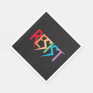 Rainbow Colours Resist Paper Napkin