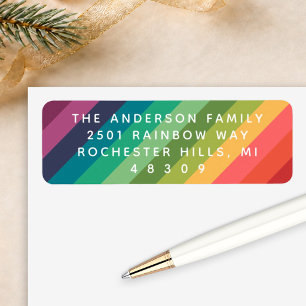 Rainbow Colours Return Address