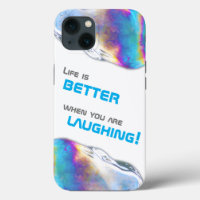 Rainbow colours shimmer bubbles motivational quote