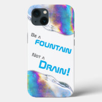 Rainbow colours shimmer bubbles motivational quote