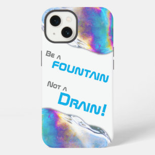 Rainbow colours shimmer bubbles motivational quote iPhone 13 case