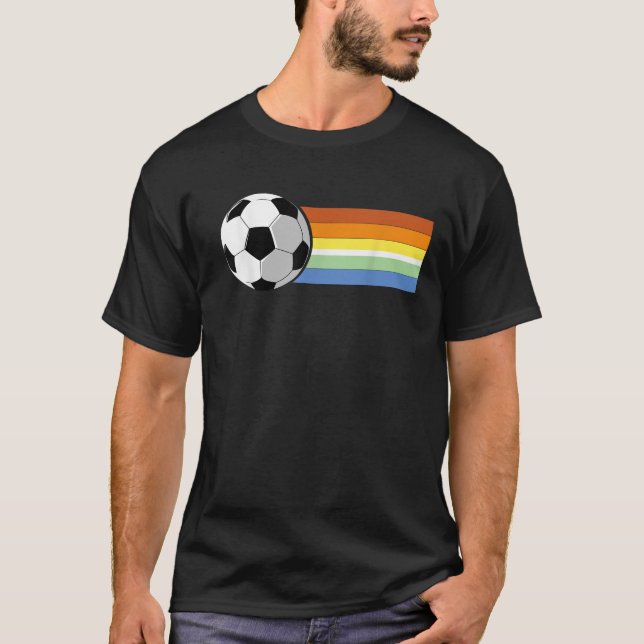 Rainbow Colours Soccer T-Shirt (Front)