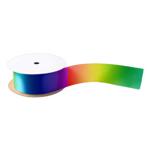 Rainbow Colours Spectrum Satin Ribbon