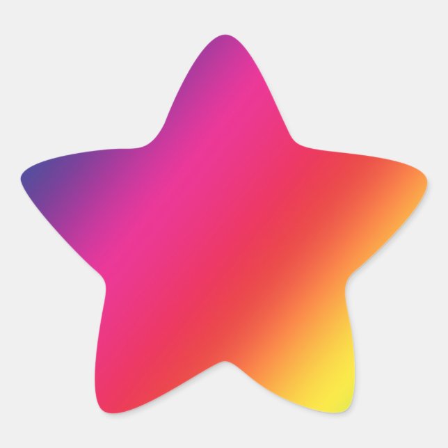 Rainbow Colours Star Sticker (Front)