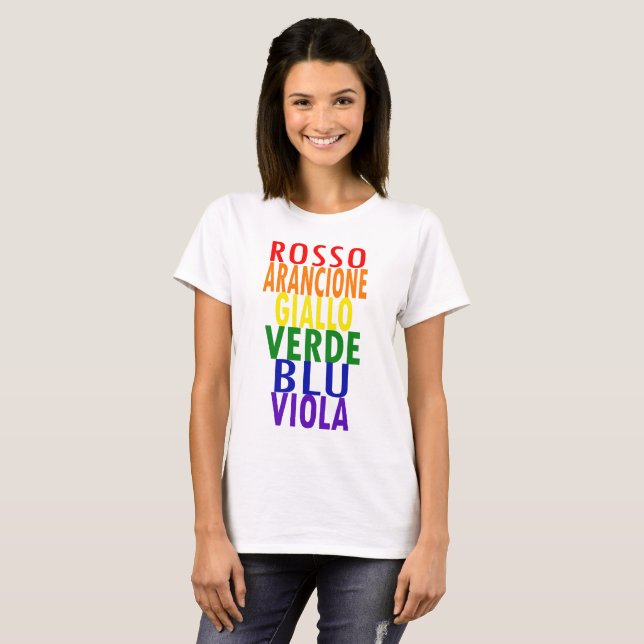 Rainbow Colours T-shirt (Italian) (Front Full)
