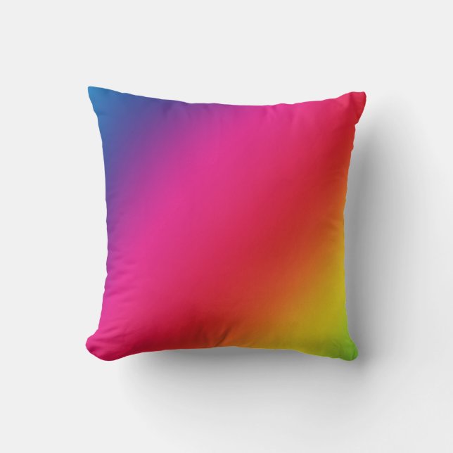 Rainbow Colours Throw Pillow (Front)